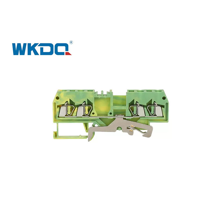 280-837 Conectores do bloco terminal de aterramento com gaiola de mola Cor verde Nylon retardador de chamas PA66