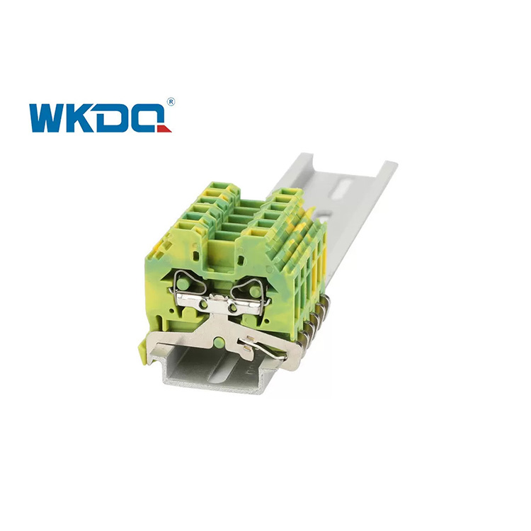 281-107 Conector de bloco de terminais tipo mola elétrica universal 4 mm resistente à vibração, cor verde