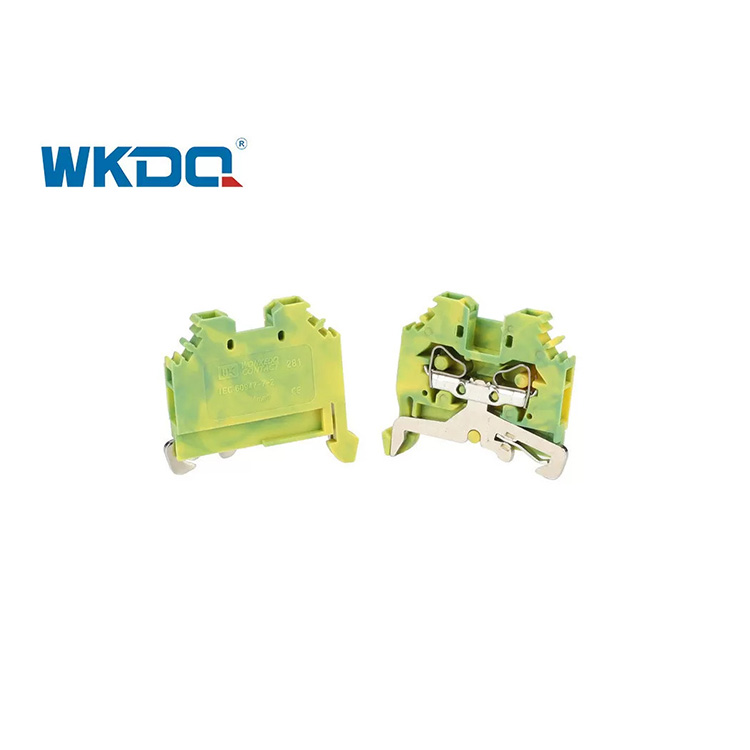 282-107 Conectores de bloco de terminais tipo mola de fio IEC 60947-7-1 Terra para gabinete de distribuição Desempenho estável