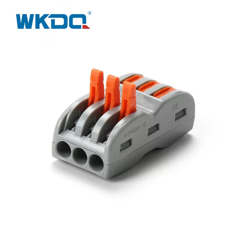 Conectores de fio push-in de 3 pinos