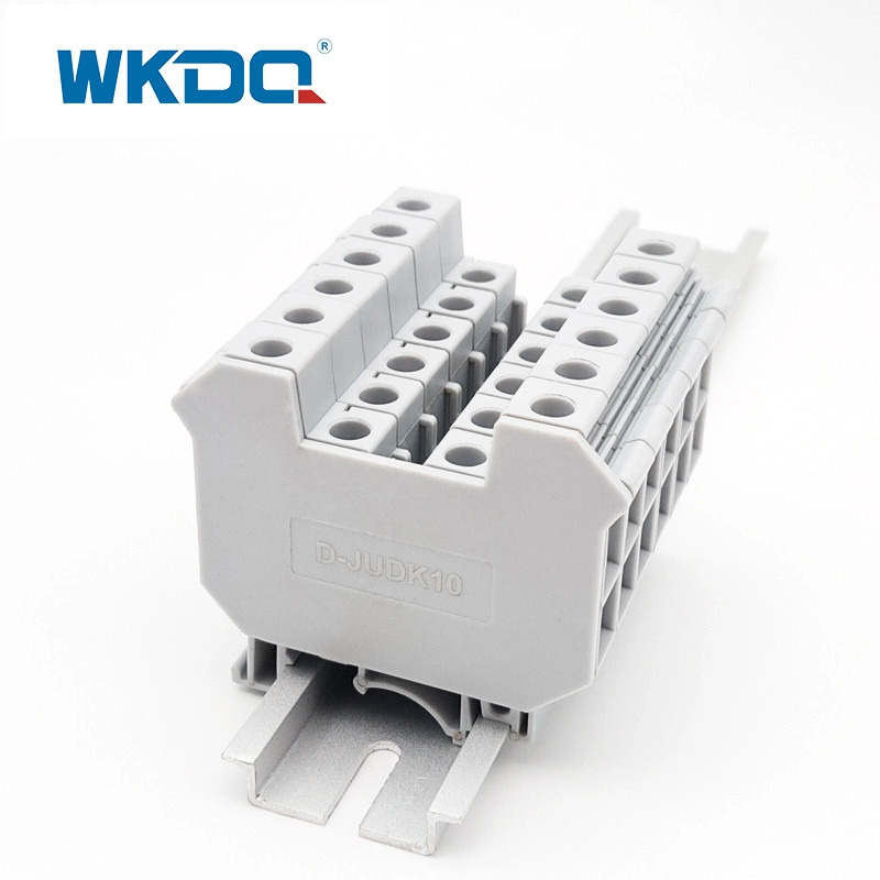D-JUDK 10 End Cover_End Plate Gray Nylon Para Parafuso Terminal Para Controle Elétrico Da Máquina