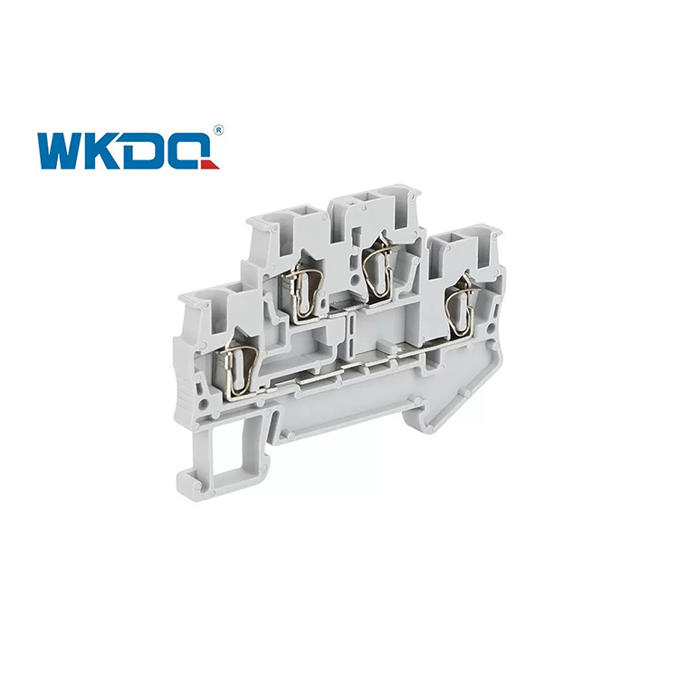 Trilho Din Push In Terminal Blocks Conexão de Mola 16AWG