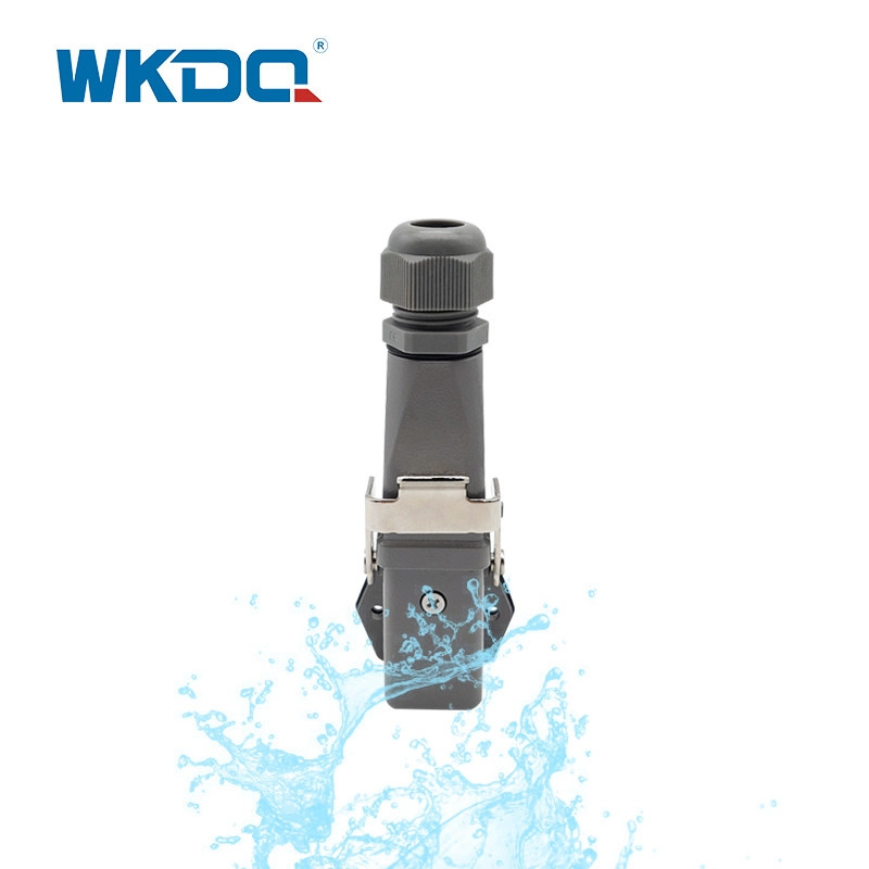 Conector de serviço pesado de estilo horizontal com plugue macho e soquete fêmea