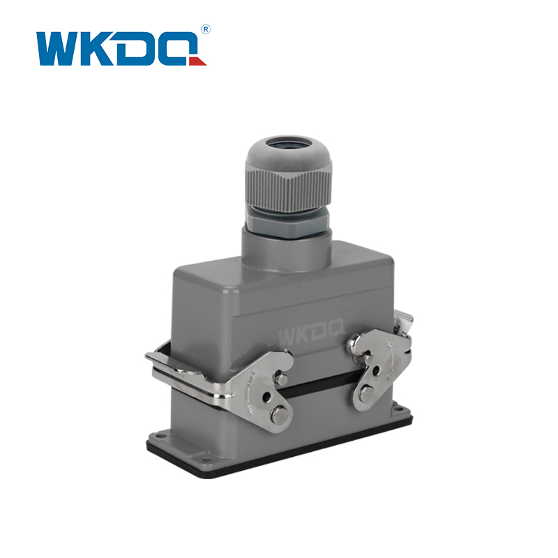 Conector de nível industrial de 16 pinos com saída superior