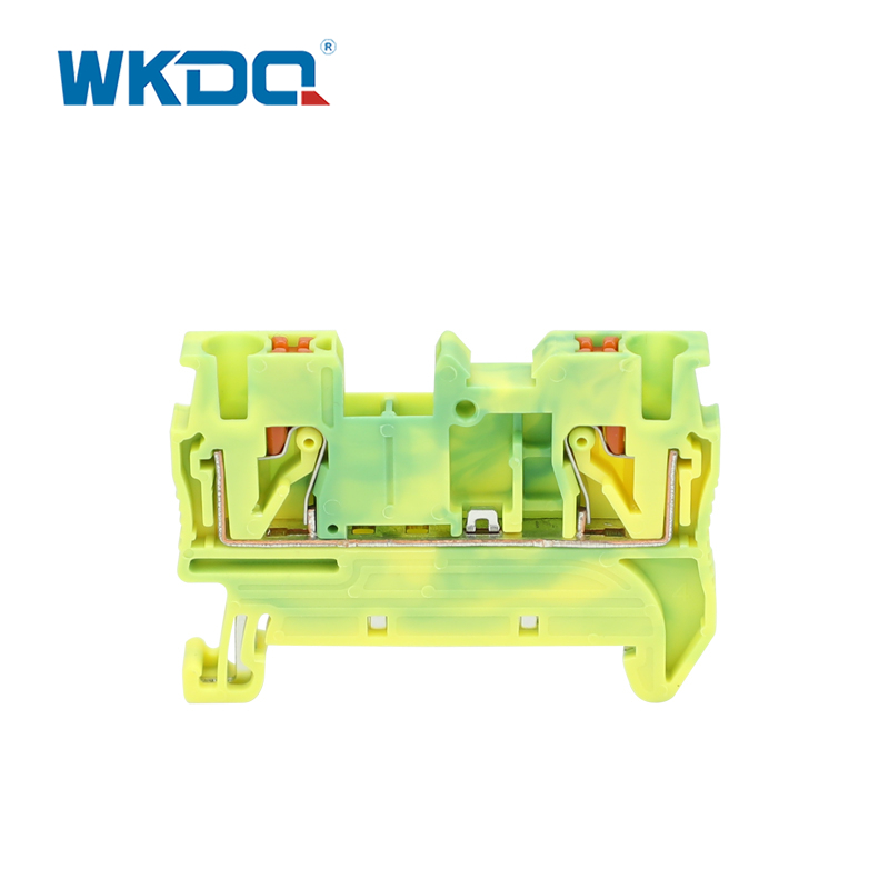JPT 2.5-PE Push Fit Conector do bloco de terminais de aterramento 31A Corrente nominal 24-12 AWG Tamanho do condutor verde e amarelo