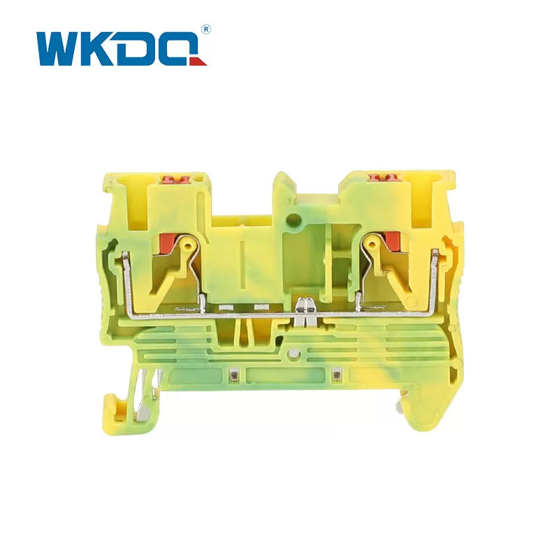 JPT 2.5-PE Push Fit Conector do bloco terminal de aterramento 31A Corrente nominal 24-12 AWG Tamanho do condutor Verde e amarelo