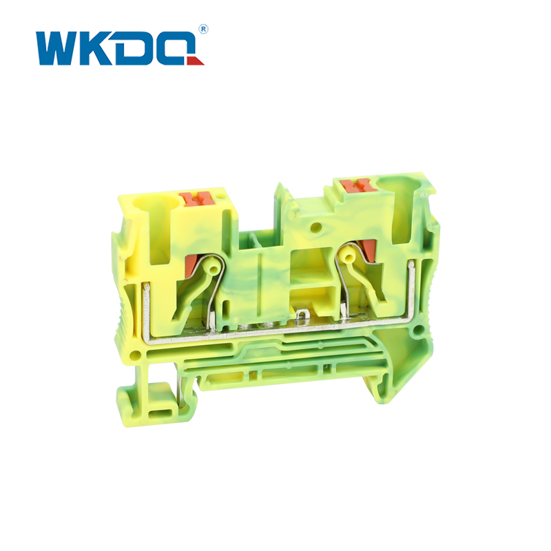JPT 6-PE Push In Conector do bloco de terminais PT Alimentação através de aterramento PE protetor modular verde e amarelo