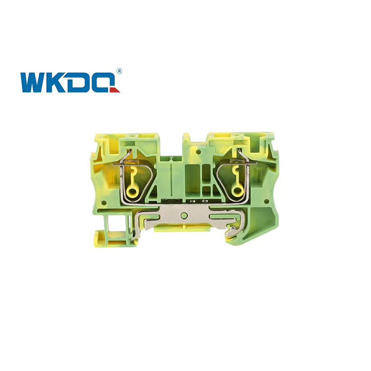 Bloco de distribuição de energia em trilho DIN universal JST 6-PE, conector de fio carregado por mola terra PE