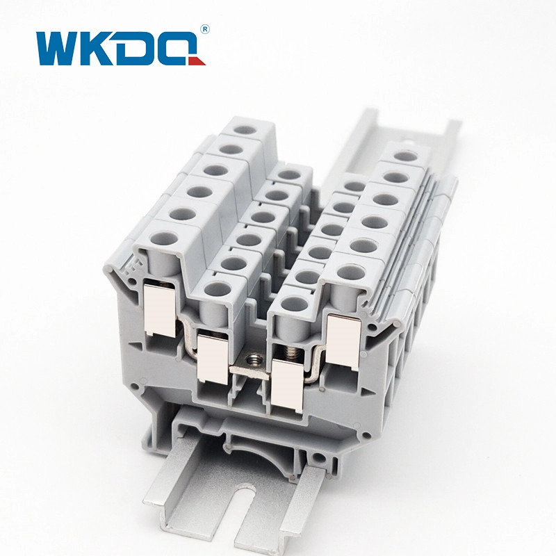 JUDK 10 Bloco terminal de parafuso de 2 níveis à prova de chamas PA66 Bloco terminal de nylon
