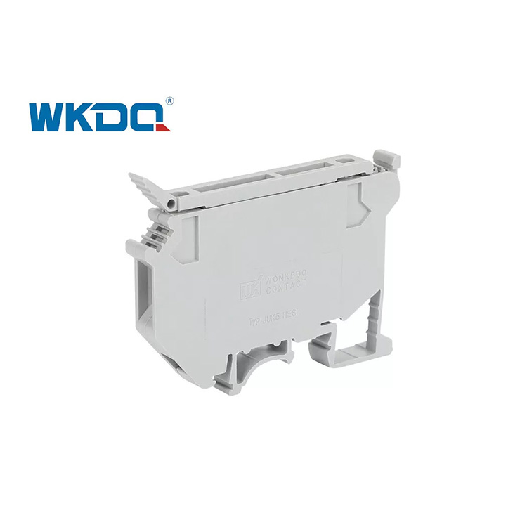 Conector de bloco de terminais de parafuso JUK 5-HESI série britânica Tipo de trilho cinza e preto