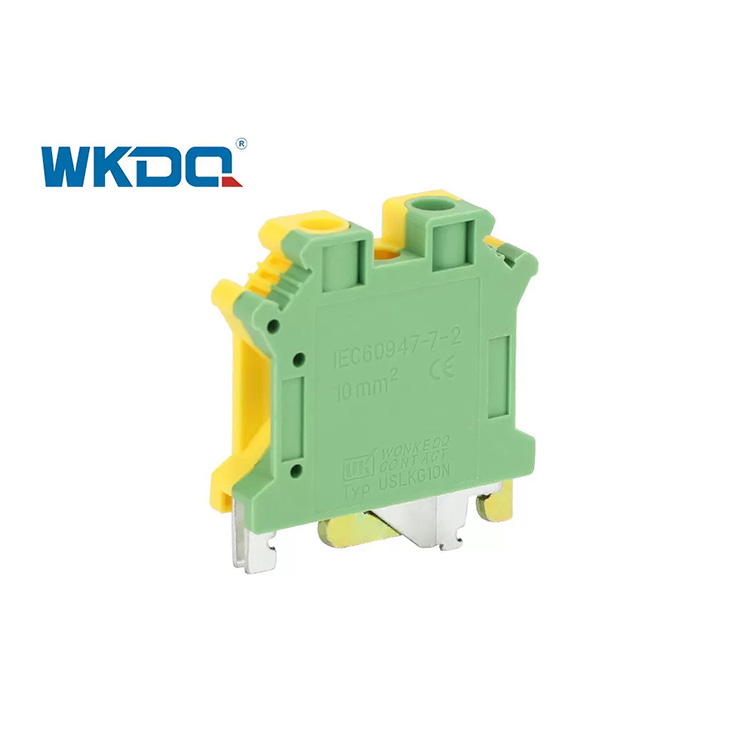 Bloco de terminais elétrico à terra de JUSLKG 10N Reino Unido, conectores de fio de terminal de parafuso tipo de trilho terra de baixa tensão PE