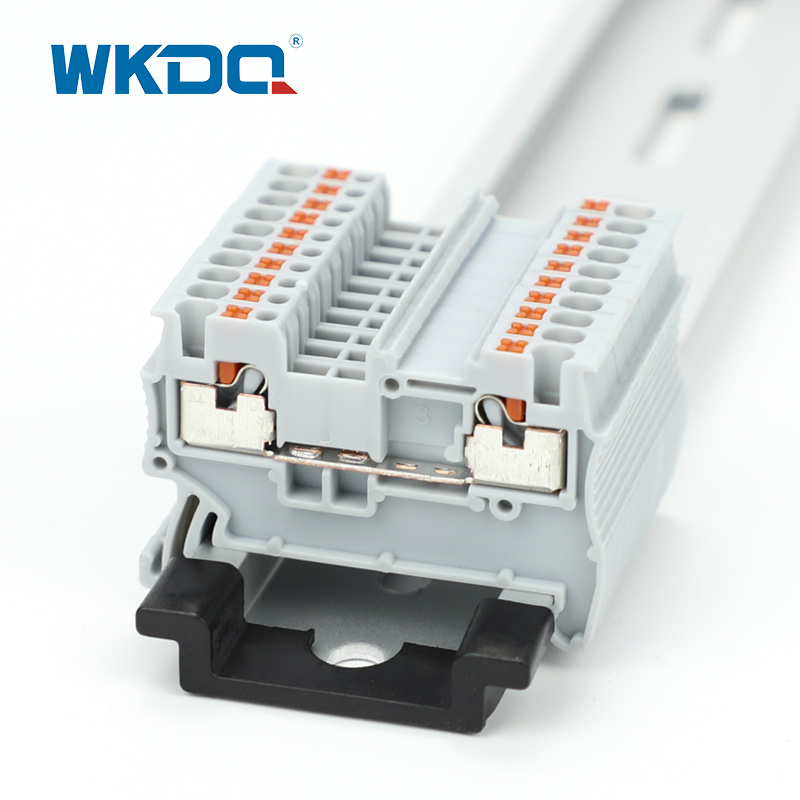 Bloco terminal de nylon PA66 Din Rail