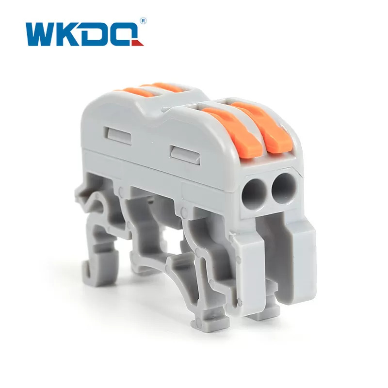 PCT 212 série 2 pinos condutor compacto trilho DIN blocos de terminais cabo conector de fio