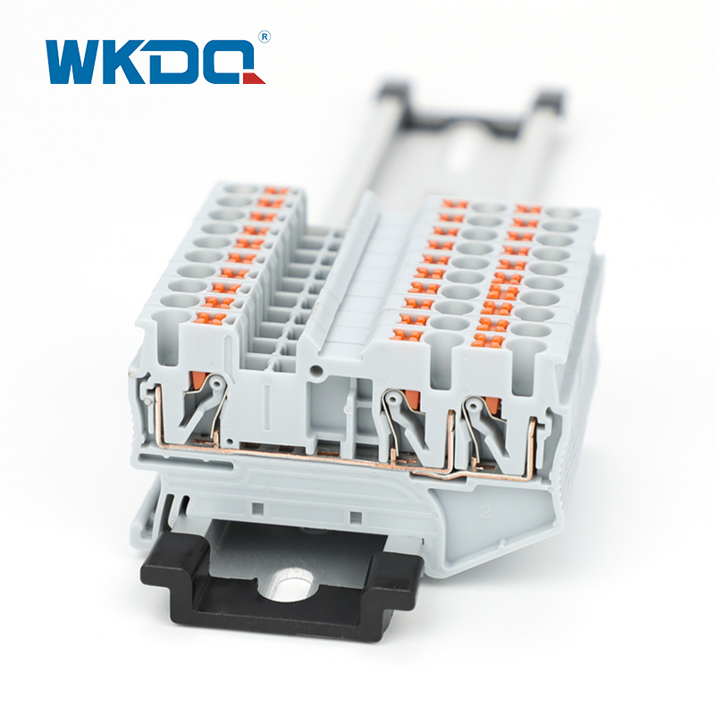 Bloco terminal duplo push-in