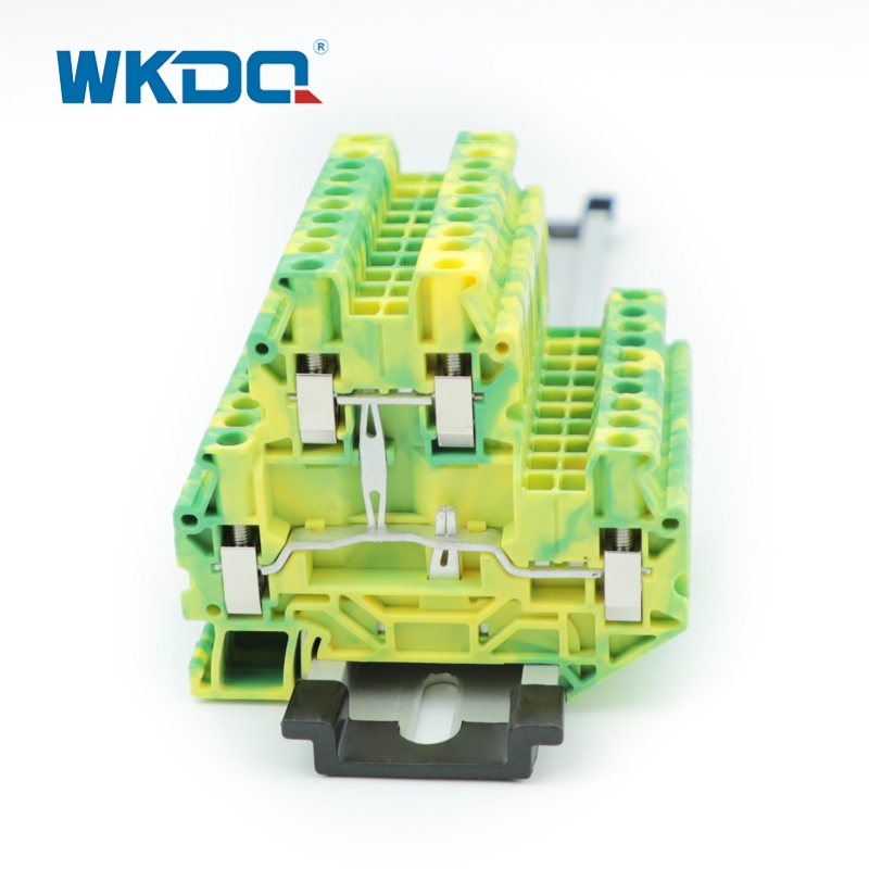 Uttb2.5-PE 2,5mm2 Din Rail de nível duplo parafuso Terminal Terminal Bloco